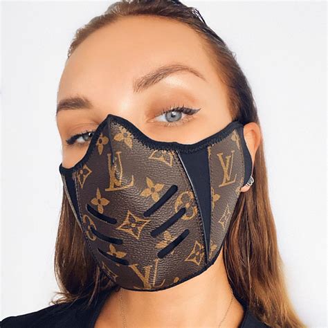 louis vuitton lv made mask cover brown cotton|louis vuitton mask men's.